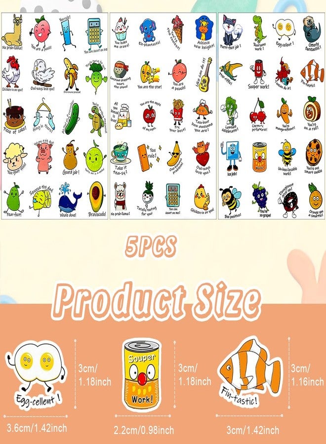 Climberty® 100 Pieces Cartoon Reward Stickers Set, Fun Punned Cartoon Sticker Cute Stationery Items, Motivational Rewarding Kawaii Stickers Set - Image 2