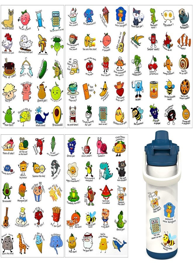 Climberty® 100 Pieces Cartoon Reward Stickers Set, Fun Punned Cartoon Sticker Cute Stationery Items, Motivational Rewarding Kawaii Stickers Set - Image 1