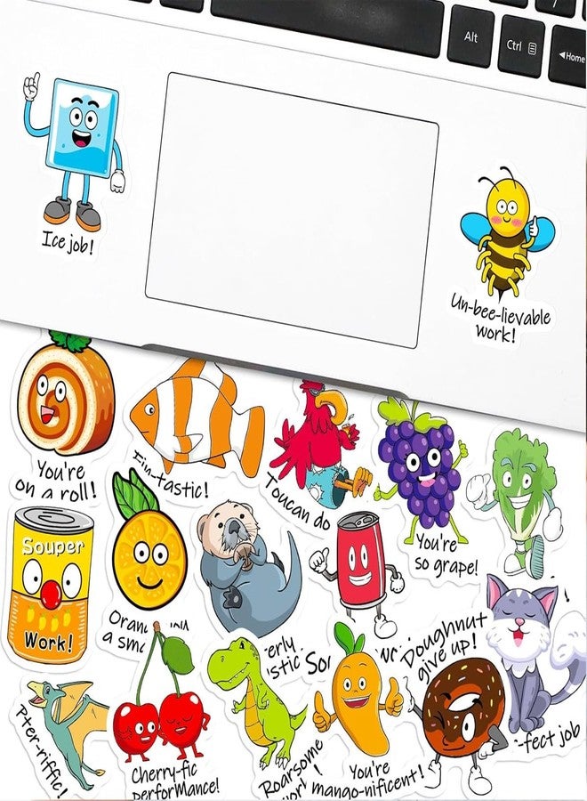 Climberty® 100 Pieces Cartoon Reward Stickers Set, Fun Punned Cartoon Sticker Cute Stationery Items, Motivational Rewarding Kawaii Stickers Set - Image 4
