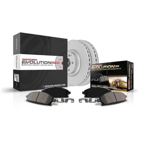 POWERSTOP Power Stop Rear CRK8772 Geomet Coated Brake Rotor and Pad Kit For Hyundai Sonata 2020-2022, Kia K5 2021-2023 [Model Specific] - Image 1