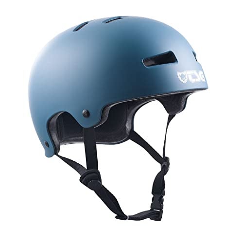 TSG Evolution Bike Skate Helmet wSnug Fit for Cycling BMX Skateboarding Rollerblading Roller Derby EBoarding ESkating Longboarding Park Skating Urban EPS Satin Teal SM - Image 1