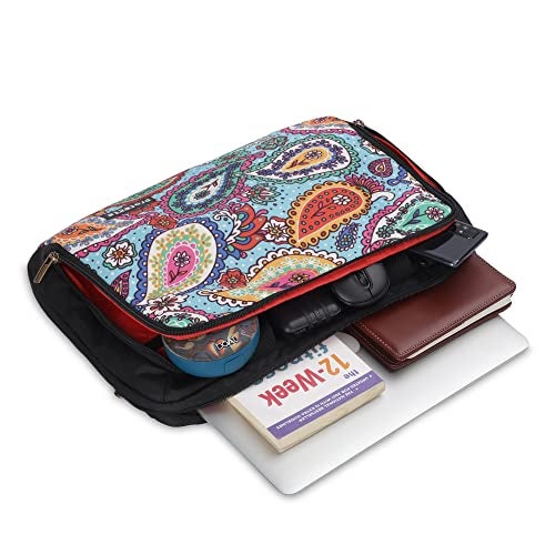 Protecta The Professional Office Laptop Bag Briefcase for Unisex Fits Laptops with Screen Size Up to 15.6 Inch - Ideal for Office & Work - Attractive Indian Print, Blue - Image 5