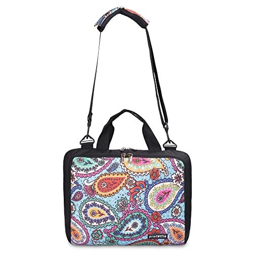 Protecta The Professional Office Laptop Bag Briefcase for Unisex Fits Laptops with Screen Size Up to 15.6 Inch - Ideal for Office & Work - Attractive Indian Print, Blue - Image 3
