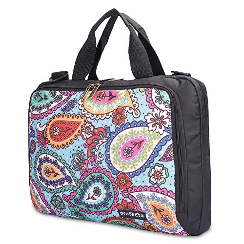 Protecta The Professional Office Laptop Bag Briefcase for Unisex Fits Laptops with Screen Size Up to 15.6 Inch - Ideal for Office & Work - Attractive Indian Print, Blue - Image 2