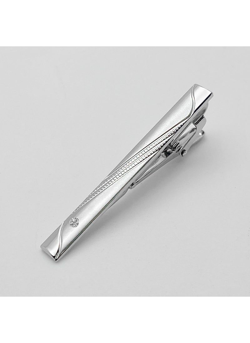 Generic Mens Formal Silver Tie Clip Laser Logo Z1018 