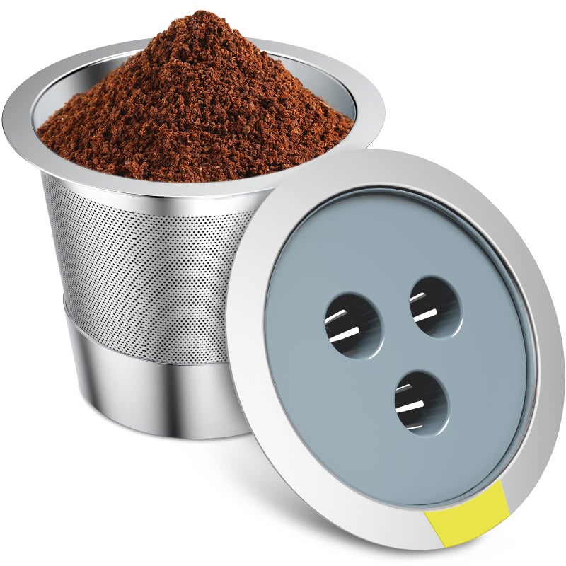 YEOSEN Stainless Steel Reusable K Cups Compatible With Ninja Coffee Maker  K Cup Reusable Coffee Pods Permanent Reusable Coffee Filters For Ninja Cfp201 Cfp 300 Cfp305 Cfp301 Cfp400 (1Pack) - Image 1