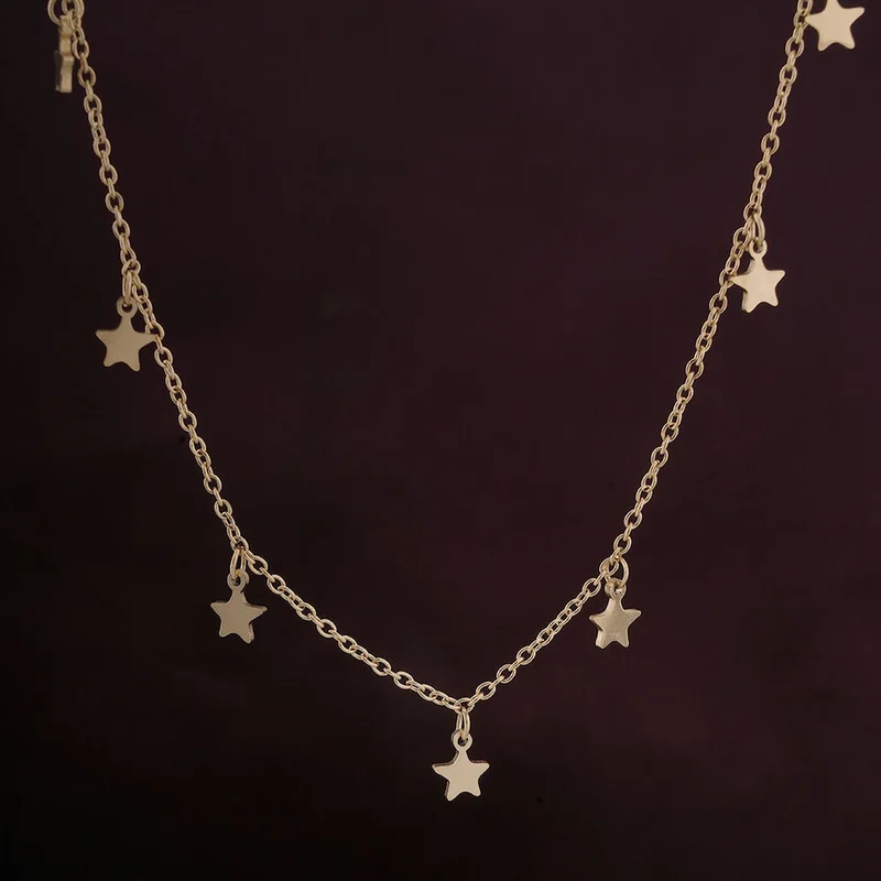 بالموناس PALMONAS 18k Gold Tone Plated Starry Night Necklace
 for Women