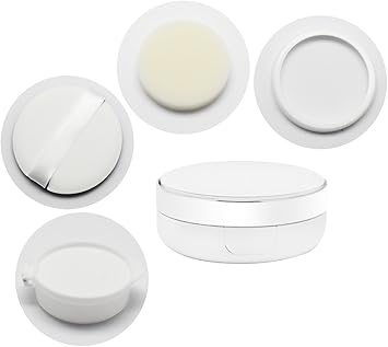 SelfTek Empty Foundation Puff Box Air Cushion Container for DIY BBCC Cream Liquid Foundation with Mirror and Sponge Puff - Image 3