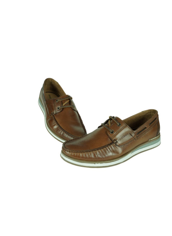 DEMOCRATA - 032-146 Democrata Mens Casual Boat Shoes Shoes 252104-004 Tan - Image 1