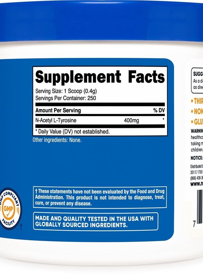 Nutricost Pure N-Acetyl L-Tyrosine (NALT) Powder 100 Grams - Image 3