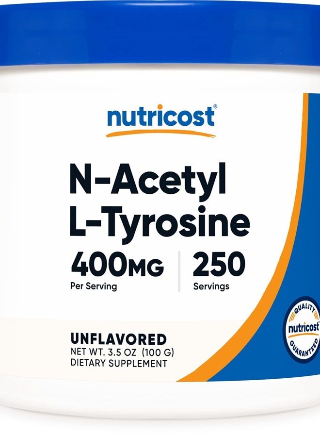 Nutricost Pure N-Acetyl L-Tyrosine (NALT) Powder 100 Grams - Image 1