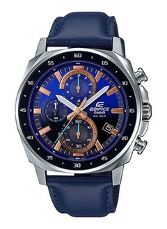 Men's Analog Leather Wrist Watch EFV-600L-2AVUDF - 42 Mm