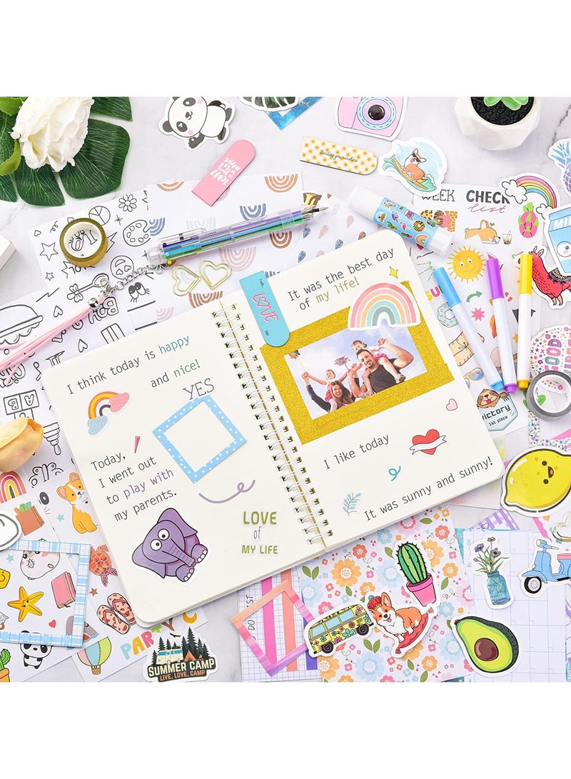 Mr. Penda DIY Journal Set for Girls Gifts Ages 4 Years Old and Up, Birthday Gifts for Tween Age Girls, Art and Crafts Stuff for Tween and Teenage Kids, Girls Toy, Scrapbook and Diary (Blue)  - Image 4