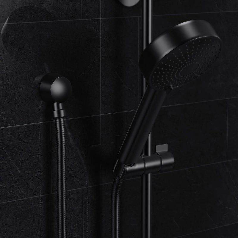 Lavatrum Wall Mounted Supply Elbow, Wall Elbow for Hand Shower, Solid Brass Round Wall Supply Elbow, Check Valve Included (Matte Black) - Image 4