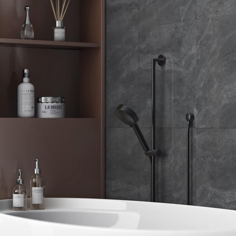 Lavatrum Wall Mounted Supply Elbow, Wall Elbow for Hand Shower, Solid Brass Round Wall Supply Elbow, Check Valve Included (Matte Black) - Image 3