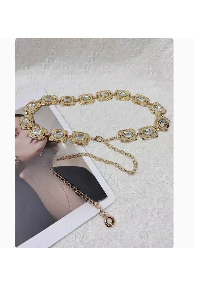 Women's Fashion Chain Belt Accessories Dress Coat Sweater - Image 2