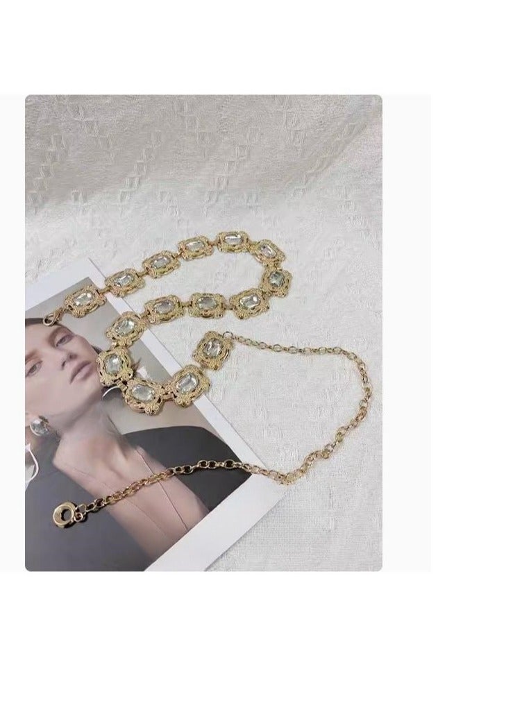 Women's Fashion Chain Belt Accessories Dress Coat Sweater - Image 3