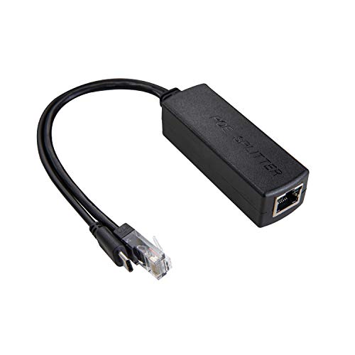 UCTRONICS PoE Splitter USB-C 5V - Active PoE to USB-C Adapter, IEEE 802.3af Compliant for Raspberry Pi 4, Google WiFi, Security Cameras, and More - Image 1