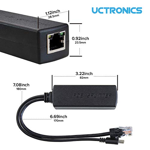 UCTRONICS PoE Splitter USB-C 5V - Active PoE to USB-C Adapter, IEEE 802.3af Compliant for Raspberry Pi 4, Google WiFi, Security Cameras, and More - Image 3