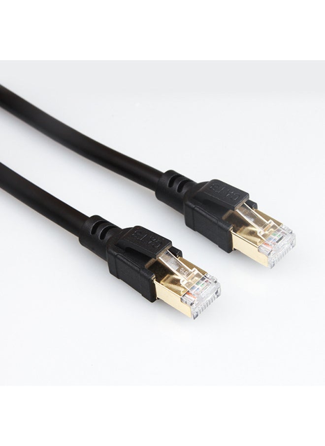 Generic Network Cable Eight Types Of Network Cable Seven Types Of Network Cable 10 Trillion Network Cable Pure Copper Shielded Computer RJ45 Jumper -Color:Black (oxygen-free Copper Core)-Line Length:15 M  - Image 1