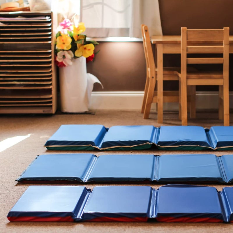 KinderMat, 1" Thick KinderMat, 4-Section Rest Mat, 45" x 19" x 1", Red/Blue, Great for School, Daycare, Travel, and Home, 100% Made in USA - Image 5