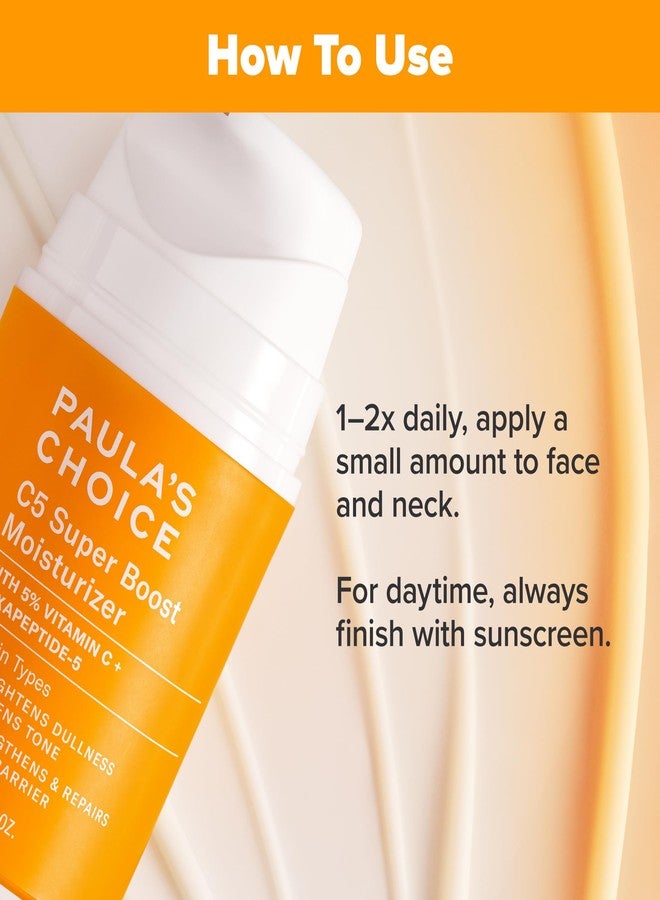 Paula's Choice C5 Super Boost Face Moisturizer with 5% Vitamin C & Squalane, Daily Face Lotion for Discoloration, Uneven Tone, Fine Lines & Breakout-Prone Skin, Fragrance-Free, 1.7 Fl Oz - Image 2