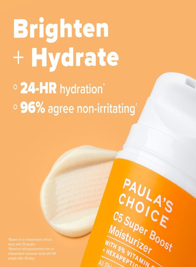 Paula's Choice C5 Super Boost Face Moisturizer with 5% Vitamin C & Squalane, Daily Face Lotion for Discoloration, Uneven Tone, Fine Lines & Breakout-Prone Skin, Fragrance-Free, 1.7 Fl Oz - Image 5