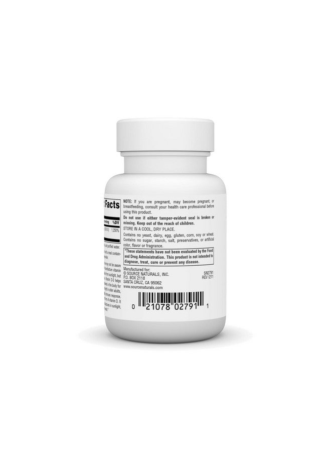 Source Naturals Source Naturals Vitamin D-3, Supports Bone & Immune Health*, 250 mcg (10,000 IU) - 60 Softgels  - Image 3