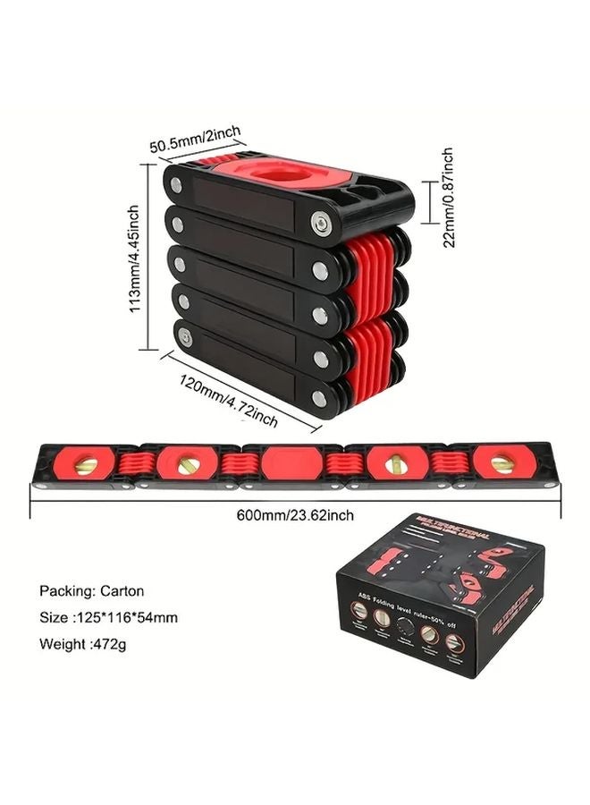 Multifunctional 5 Fold Magnetic Folding Level Tool For Carpentry And Woodworking - Image 3