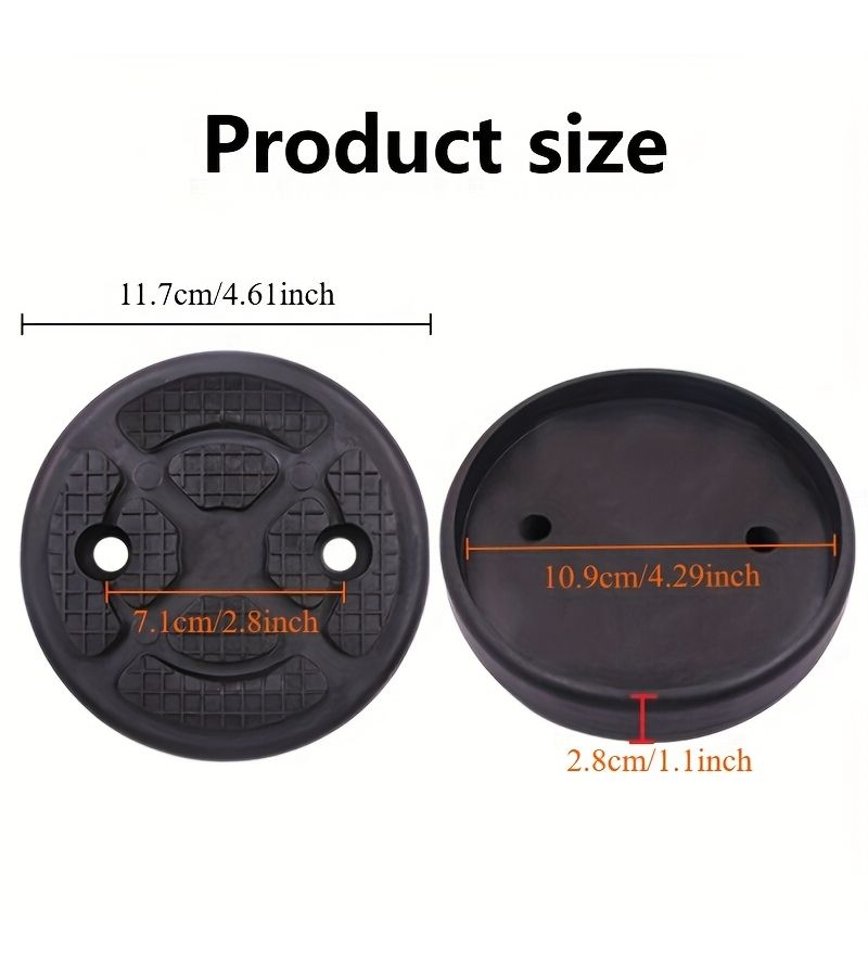 Heavy Duty Black Rubber Pads for Car and Truck Hoists 2pcs Anti Slip Design - Image 4