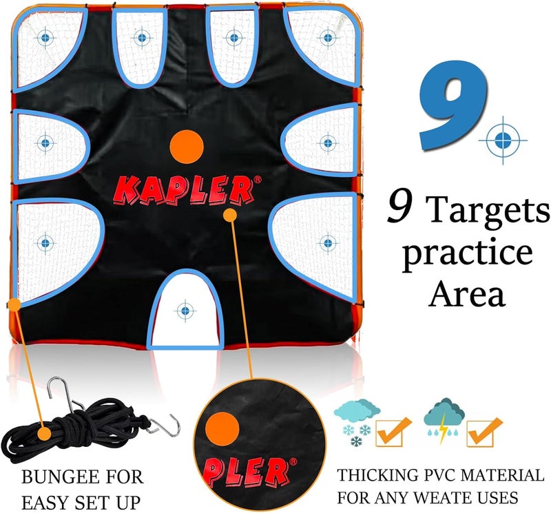 Kapler Lacrosse Goal Shooting Targets - 6x6ft Corner Target for Shooting Practice - Lacrosse Gifts for Boys and Girls - Fits Official Size Goals - Image 3