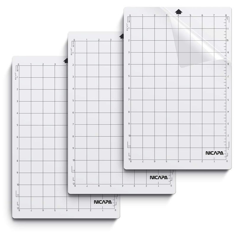 Nicapa StandardGrip Cutting Mat for Silhouette Portrait8x12 inch 3 Mats Standard Adhesive Sticky Quilting Cut Mats Replacement Accessories for Silhouette Portrait