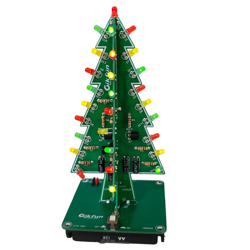 Gikfun 3D USB Christmas Trees 3 Colors LED DIY Kit Flash LED Circuit EK1719