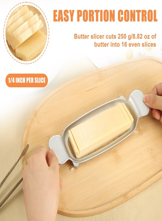 PEUTIER قطاعة جبن، قطاعة زبدة من الفولاذ المقاوم للصدأ 7.68 × 2.56 بوصة مع مشبك سلكي لتقطيع الجبن، قطاعة جبن للجبن الصلب، هدية منزلية للمطبخ - Image 3