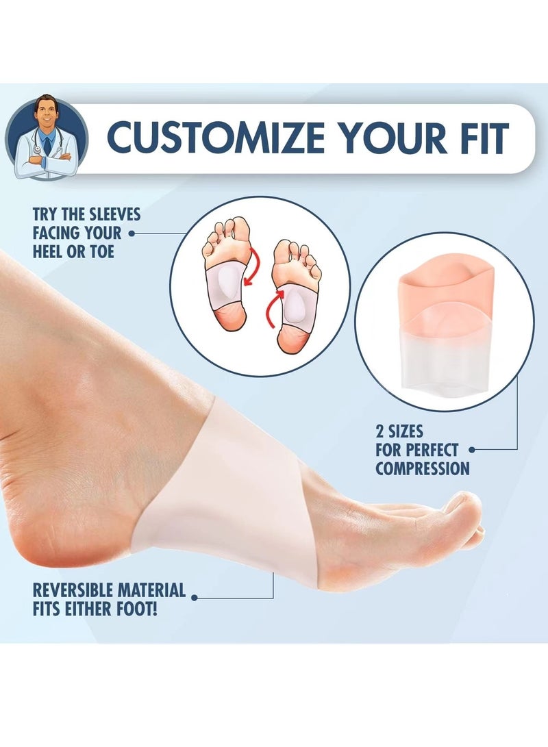 2 pairs Original Arch Support Sleeves Plus - Flat Foot Arch Supports for Men & Women - Arch Pain Relief - Image 2
