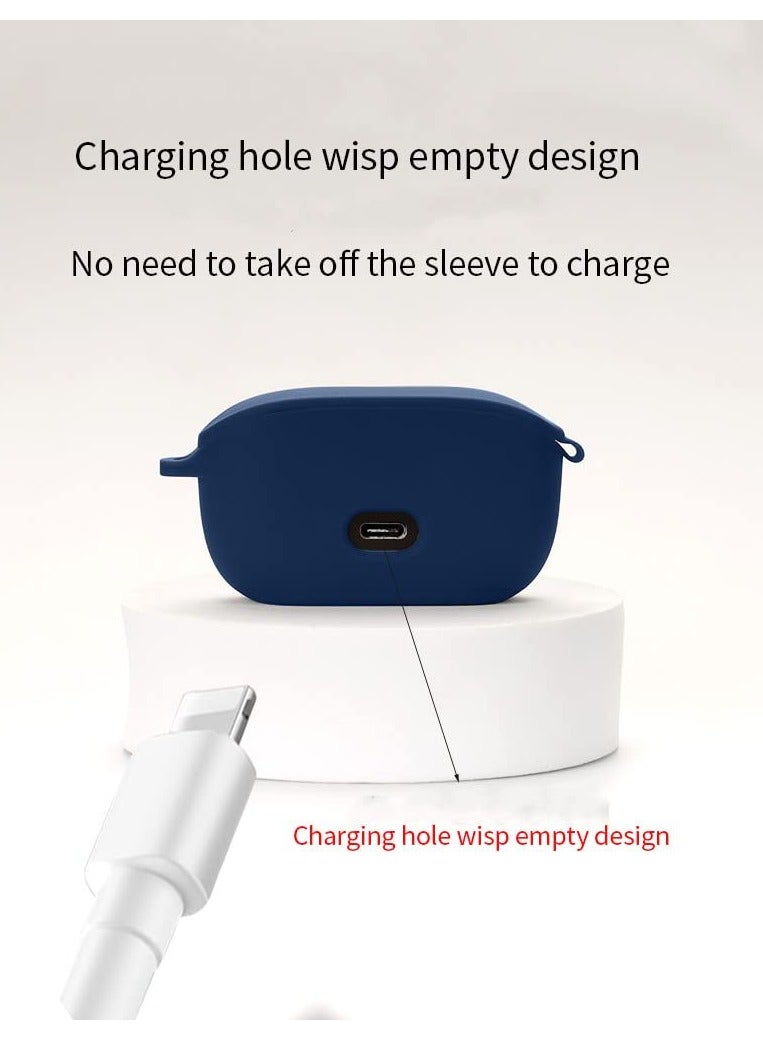 Case Compatible with JBL Wave 100TWS Shockproof Silicone Cover Earphone Pouch (Blue) - Image 2