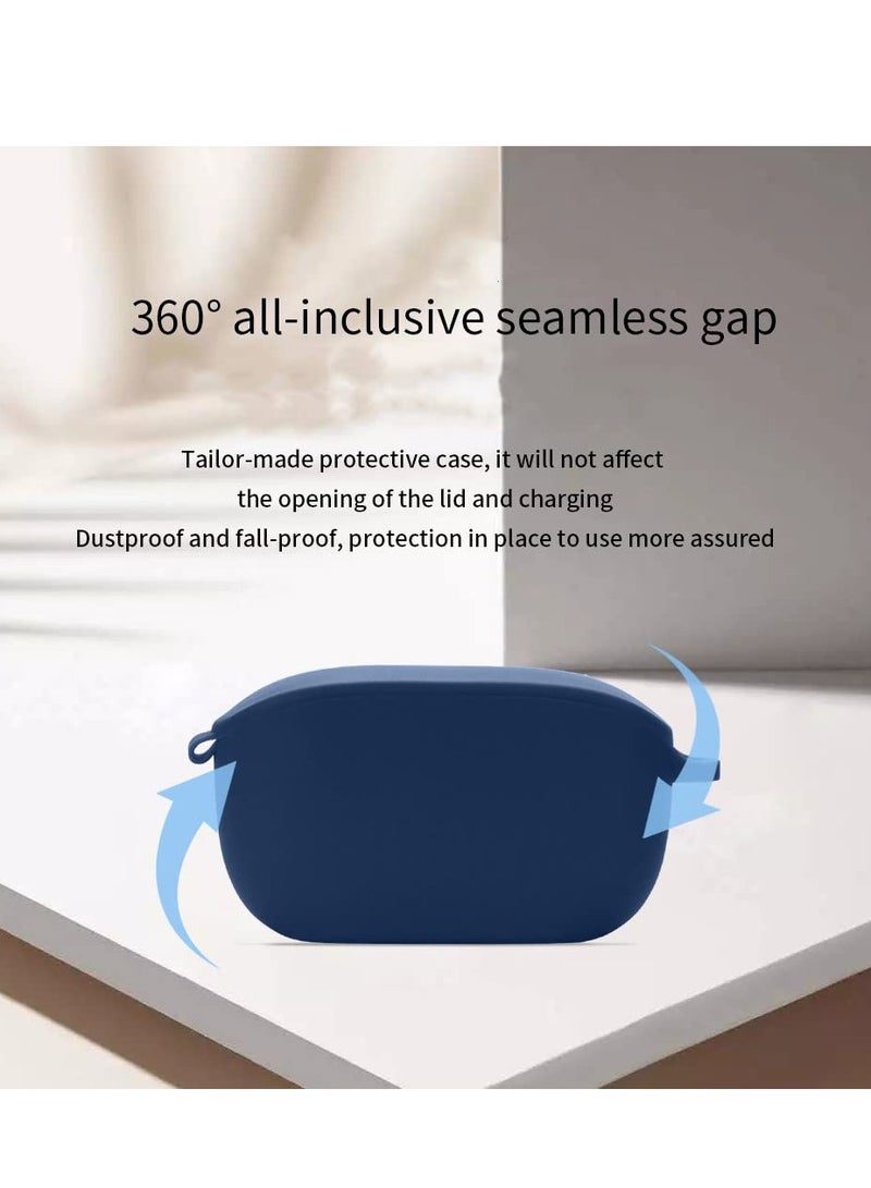 Case Compatible with JBL Wave 100TWS Shockproof Silicone Cover Earphone Pouch (Blue) - Image 3