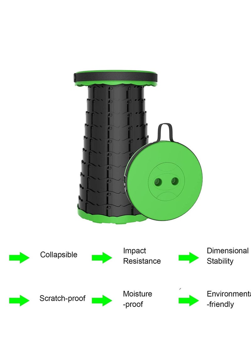 Generic Portable Retractable Stool, Foldable Extendable  for Camping Garden Fishing Hiking Travel BBQ Green  - Image 2