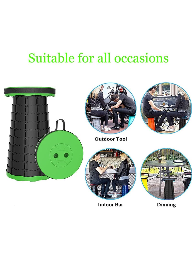Generic Portable Retractable Stool, Foldable Extendable  for Camping Garden Fishing Hiking Travel BBQ Green  - Image 3