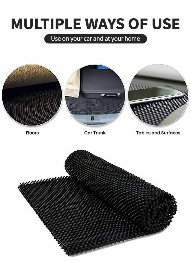GROIC - Trunk Mat for Cars Anti Slip Mat,Anti slip pad for car center console,Easily Cuttable to Different Sizes Universal Fit Multiple Use Car Roof Protector, Rug Non Slip Mat Pad - Image 1