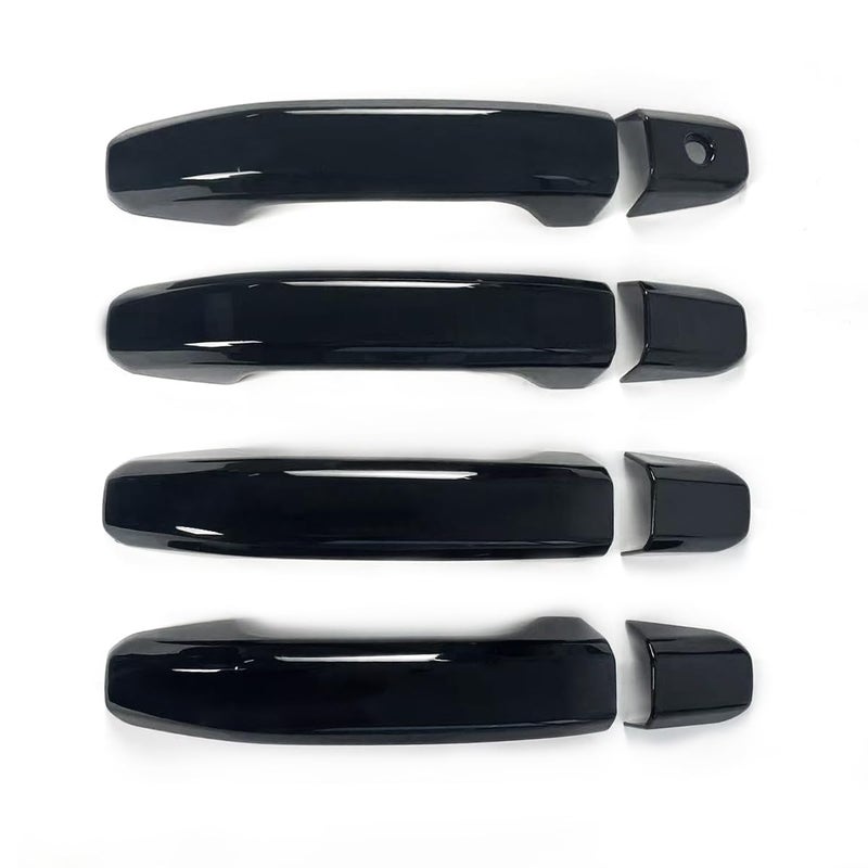BENXUTO 8PCS Door Handle Covers Trim Compatible with 20142020 Chevrolet SilveradoGMC Sierra Suvs Trucks GlossyBlack Without Passenger Keyhole