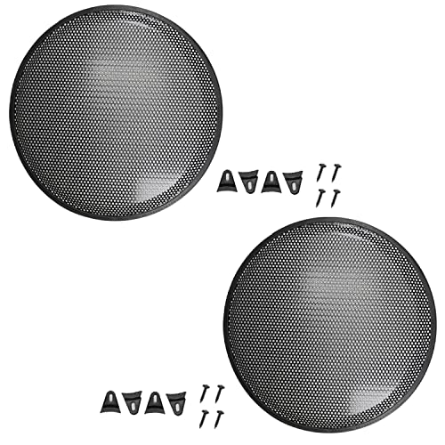 Fielect 2Pcs 15 inch Speaker Grill Cover Car Audio Speaker SubWoofer Grill Speaker Covers Waffle Grill Cover Guard Protector Grille Black - Image 4