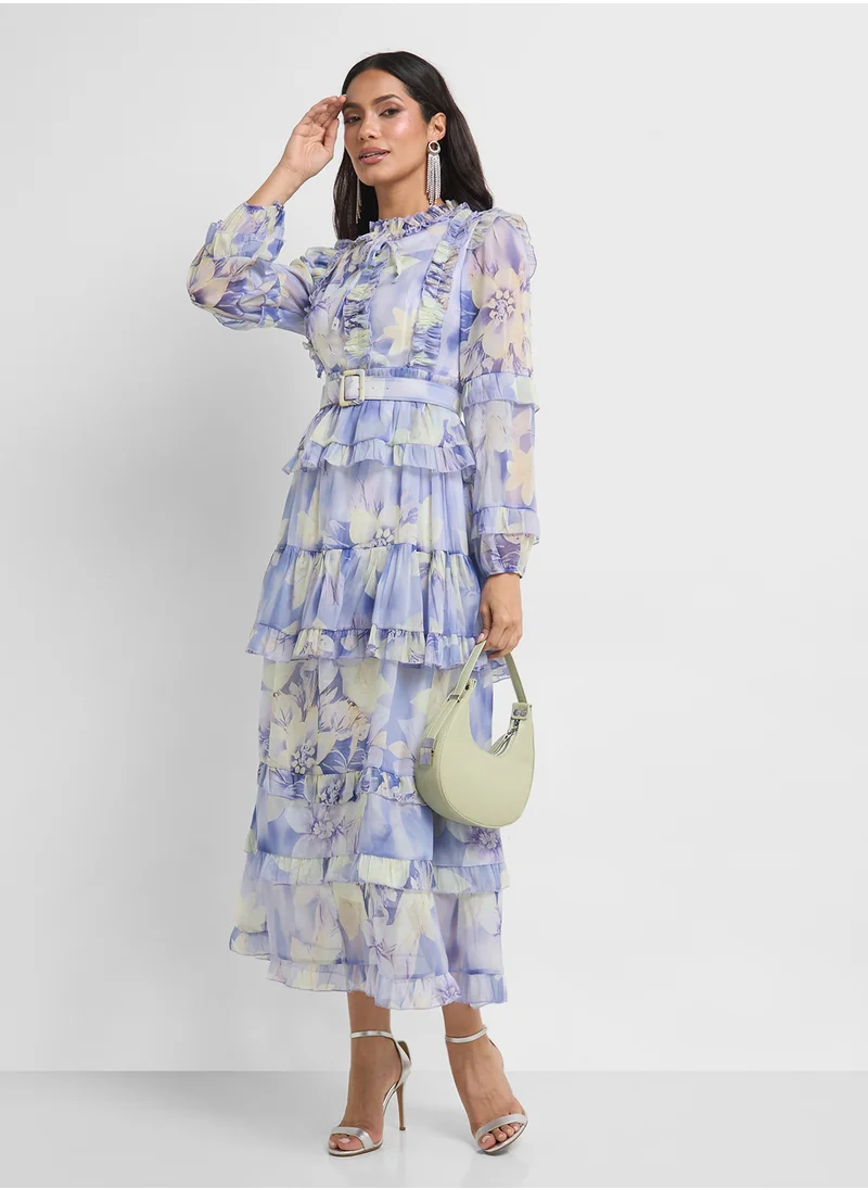 خزانة Floral Print Dress