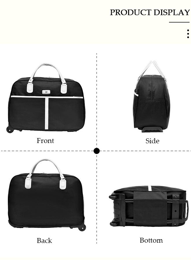 DUNISO 2 in 1 Suitcase for Men and Women, Large Capacity Hand Luggage Bag with Adjustable Pull Rod Portable Trolley Luggage Bag Travel Duffel Bag Multi-pocket Trolley Carry on Bag for Business Travel - Image 5