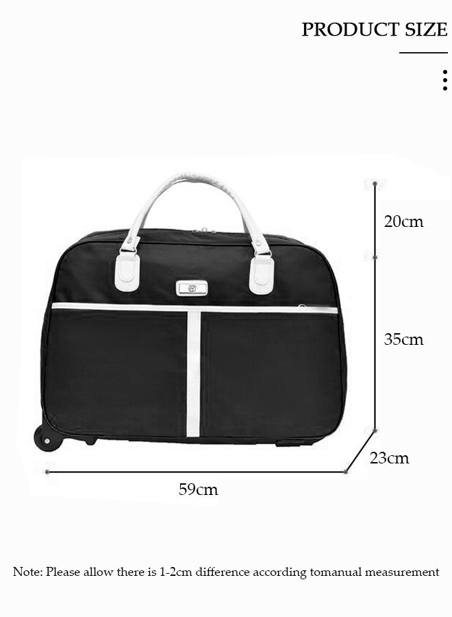 DUNISO 2 in 1 Suitcase for Men and Women, Large Capacity Hand Luggage Bag with Adjustable Pull Rod Portable Trolley Luggage Bag Travel Duffel Bag Multi-pocket Trolley Carry on Bag for Business Travel - Image 2