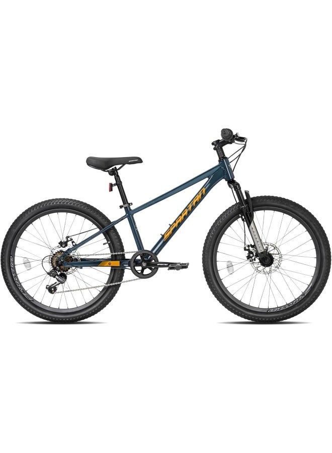 Spartan Maverick Mountain Bike | 24 Inch Wheel Size | 7 Speed Shimano Gears | Grey Color - Image 2
