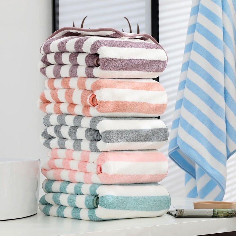 Home-Cloud Korean Plush Soft & Luxury 400 GSM Pack of of 2 Towel Set with Hanging Loop | 3X Softer Than Cotton Towels | Set of 2 (1 Bath Towel 142x70 + 1 Face Towel 70x35 cm) - Image 5