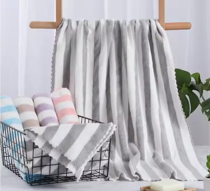 Home-Cloud Korean Plush Soft & Luxury 400 GSM Pack of of 2 Towel Set with Hanging Loop | 3X Softer Than Cotton Towels | Set of 2 (1 Bath Towel 142x70 + 1 Face Towel 70x35 cm) - Image 3