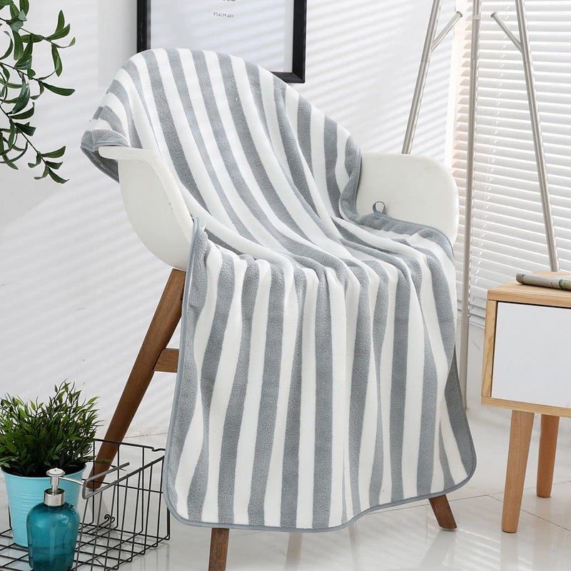 Home-Cloud Korean Plush Soft & Luxury 400 GSM Pack of of 2 Towel Set with Hanging Loop | 3X Softer Than Cotton Towels | Set of 2 (1 Bath Towel 142x70 + 1 Face Towel 70x35 cm) - Image 2