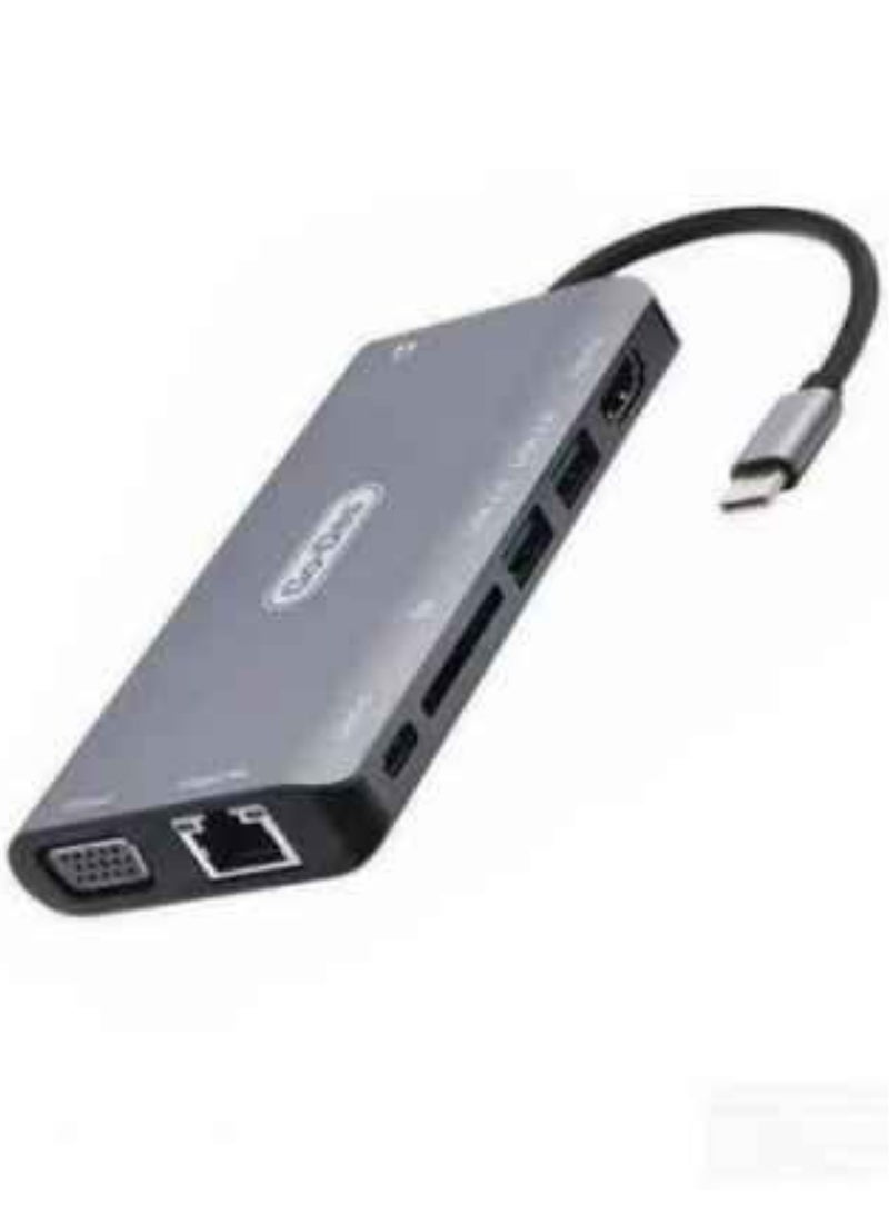 GO-DES Multifunctional Docking Station USB-C HUB 9 IN 1 Adapter - Image 4